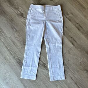 Kim Rogers White Pull On Stretch Cropped Ankle Pants Size 10